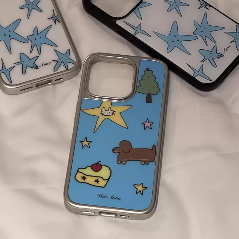 Y2K Phone Accessories - Ins المتخصصة الإبداعية الأزرق ستار جرو