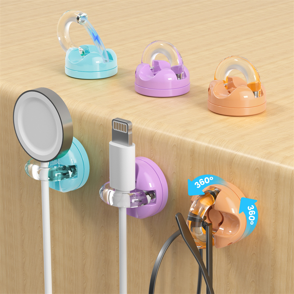 Cable Organizer Magnetic - منظم كابلات بيانات مغناطيسي دوار للمكتب،