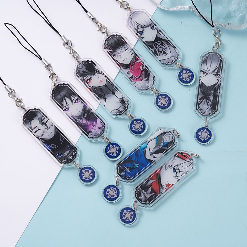 Phone Accessories Jewelry - 8 قطع سلسلة مفاتيح أنمي جينشين