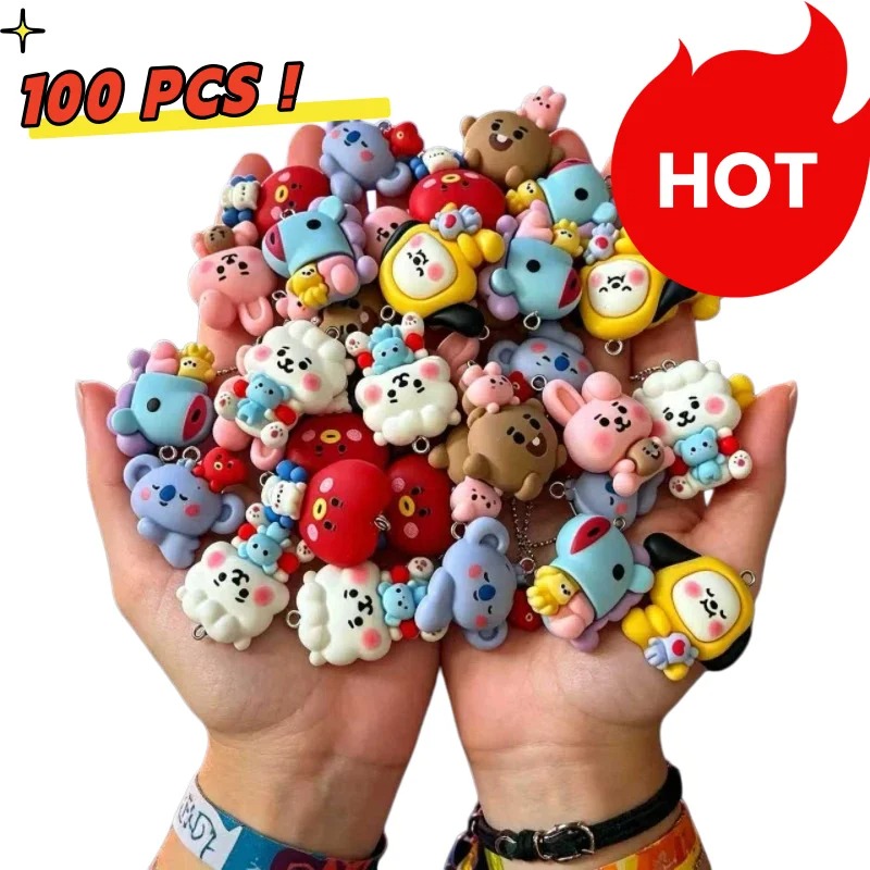Phone Accessories Jewelry - 7 قطع من إكسسوارات BT21 الكرتونية