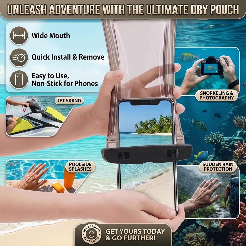 Phone Accessories Pouch - حافظة هاتف مقاومة للماء شفافة، حقيبة
