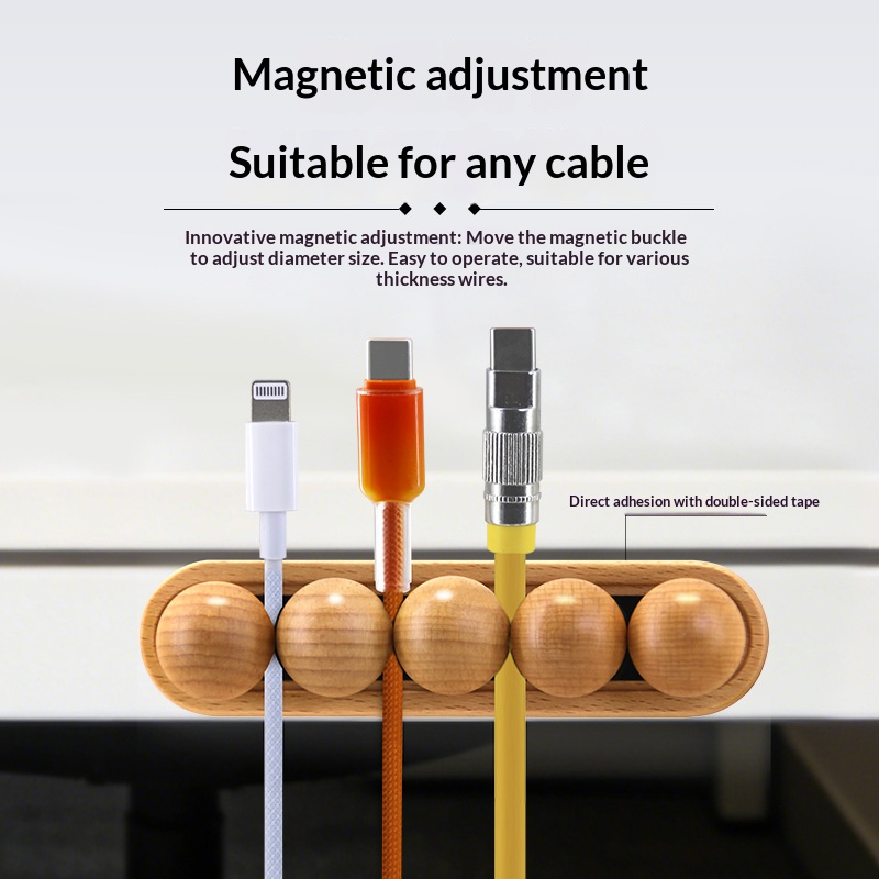 منظم كابلات مغناطيسي من الخشب  - مراجعة Cable Organizer Magnetic وسعره
