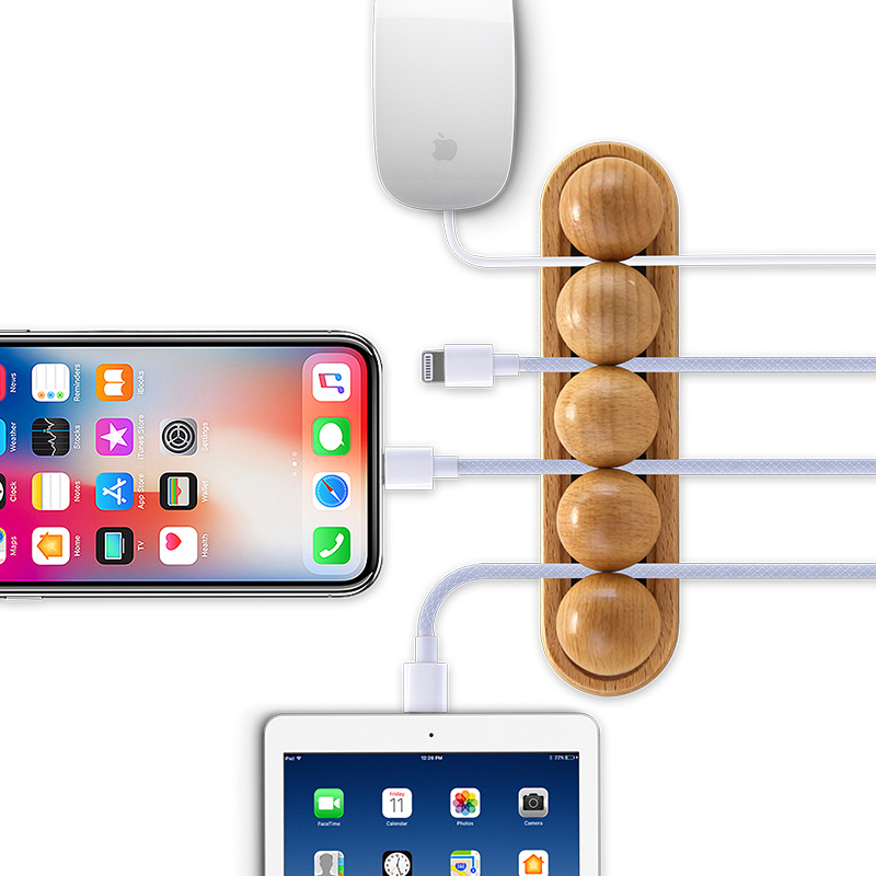 منظم كابلات مغناطيسي من الخشب  - مراجعة Cable Organizer Magnetic وسعره