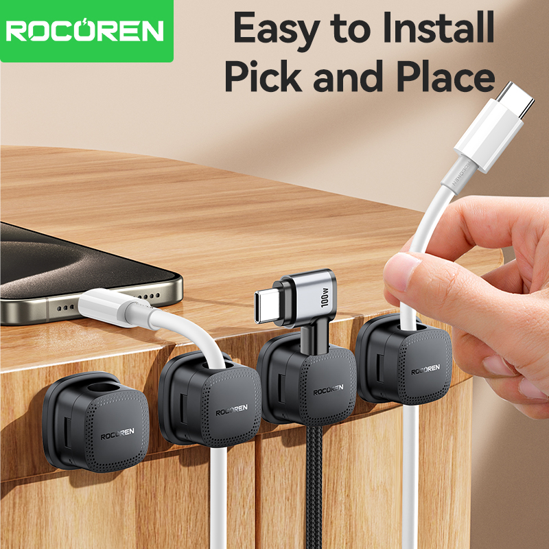 روكورين 30 قطعة مشابك مغناطيسي - مراجعة Cable Organizer Magnetic وسعره