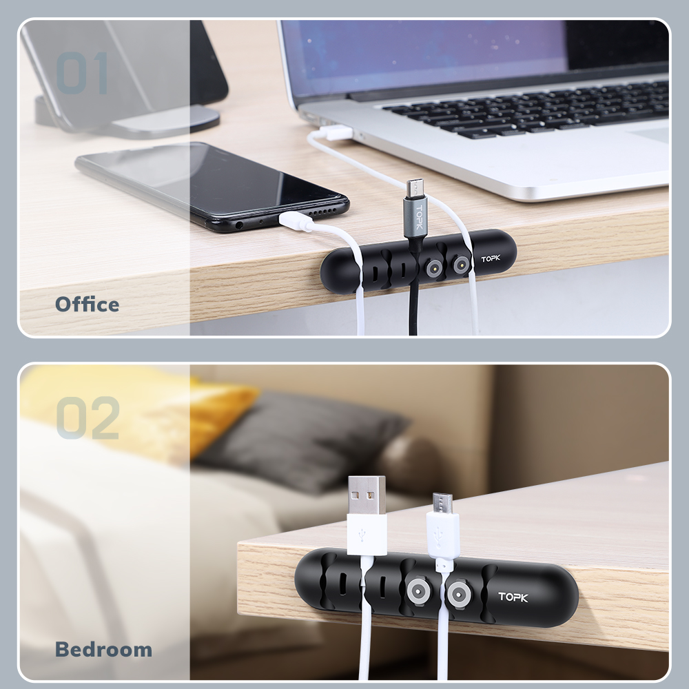 TOPK L35 كابل المنظم و المغناط - مراجعة Cable Organizer Magnetic وسعره