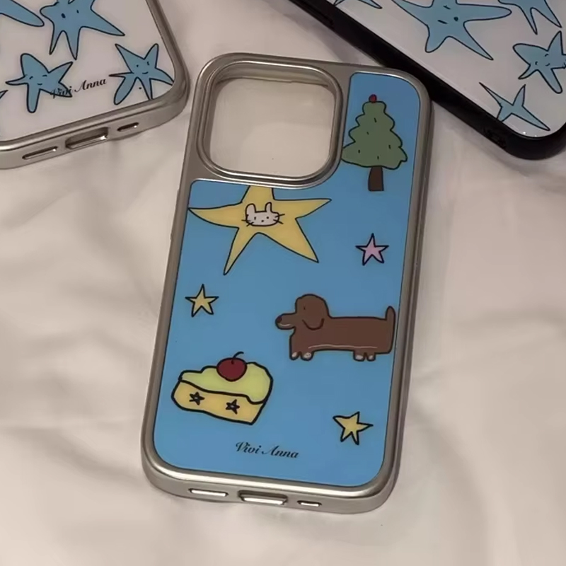 Ins المتخصصة الإبداعية الأزرق  - مراجعة Y2K Phone Accessories وسعره