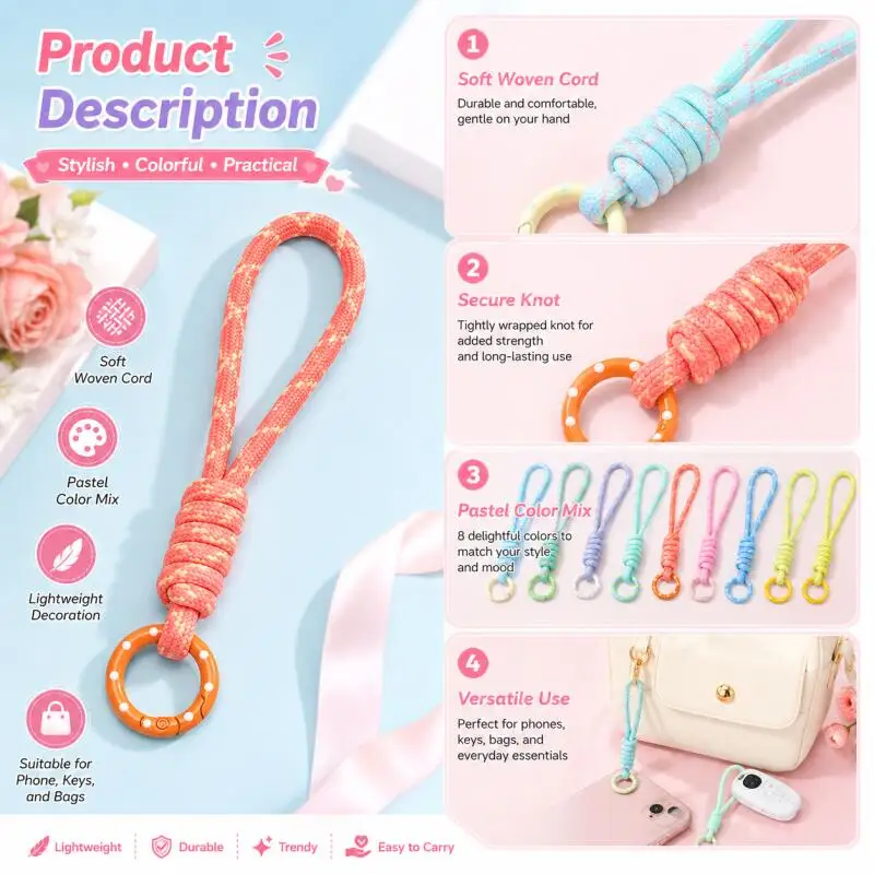 سلسلة مفاتيح منسوجة يدويًا لله - مراجعة Phone Accessories Jewelry وسعره