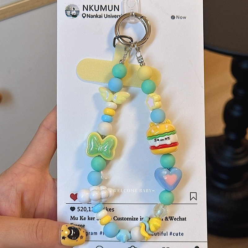 سلسلة هاتف ملونة بخرزات على طر - مراجعة Phone Accessories Ideas وسعره