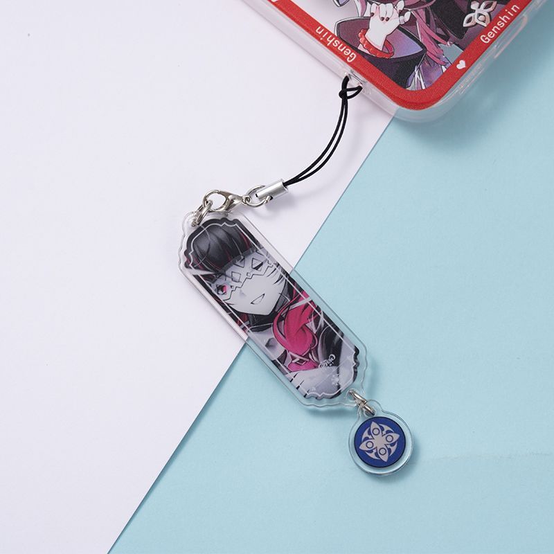 8 قطع سلسلة مفاتيح أنمي جينشين - مراجعة Phone Accessories Jewelry وسعره