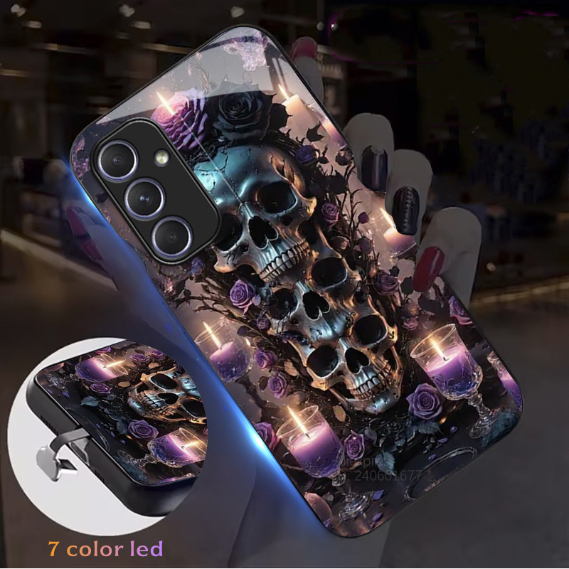 الأخضر الفن الجمجمة فلاش الحال - مراجعة Led Flash Case وسعره
