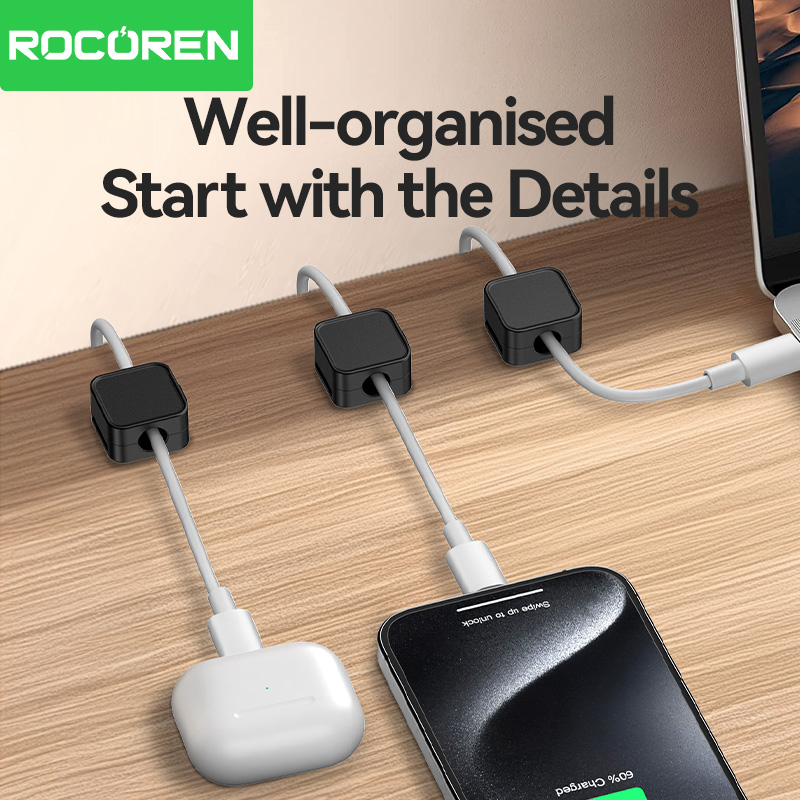 مشبك كابل مغناطيسي من روكورين، - مراجعة Cable Organizer Magnetic وسعره