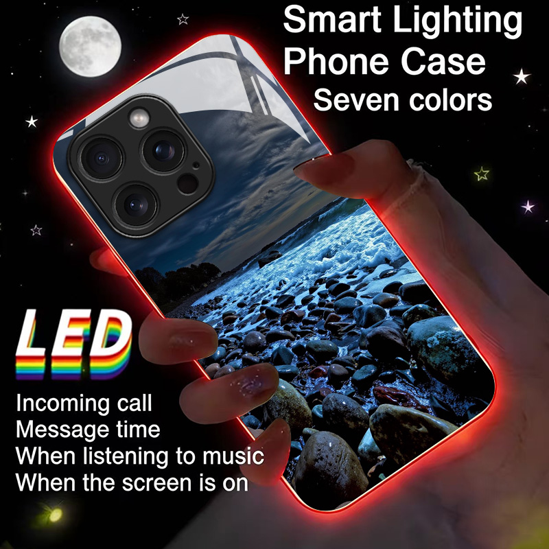غطاء هاتف زجاجي مضيء بتصميم مو - مراجعة Led Flash Case وسعره