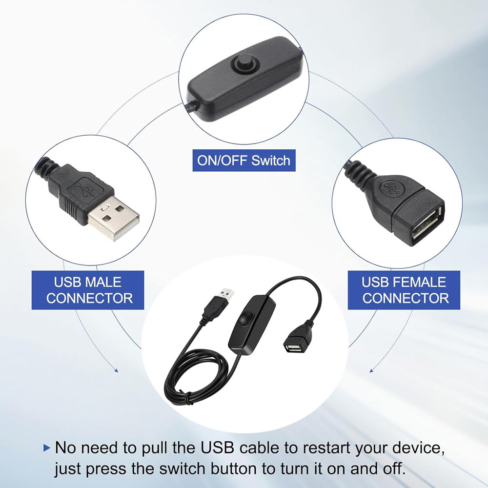 كابل تمديد USB ذكر إلى أنثى بط - مراجعة Led Flash Case وسعره