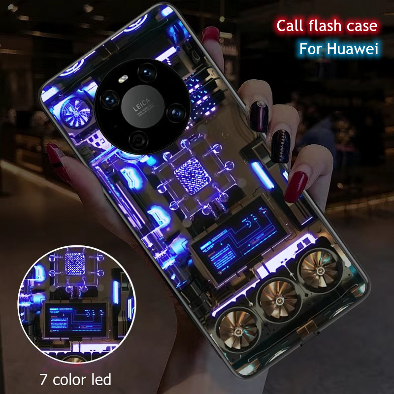 جراب خلفي زجاجي Led لهاتف هواو - مراجعة Led Flash Case وسعره
