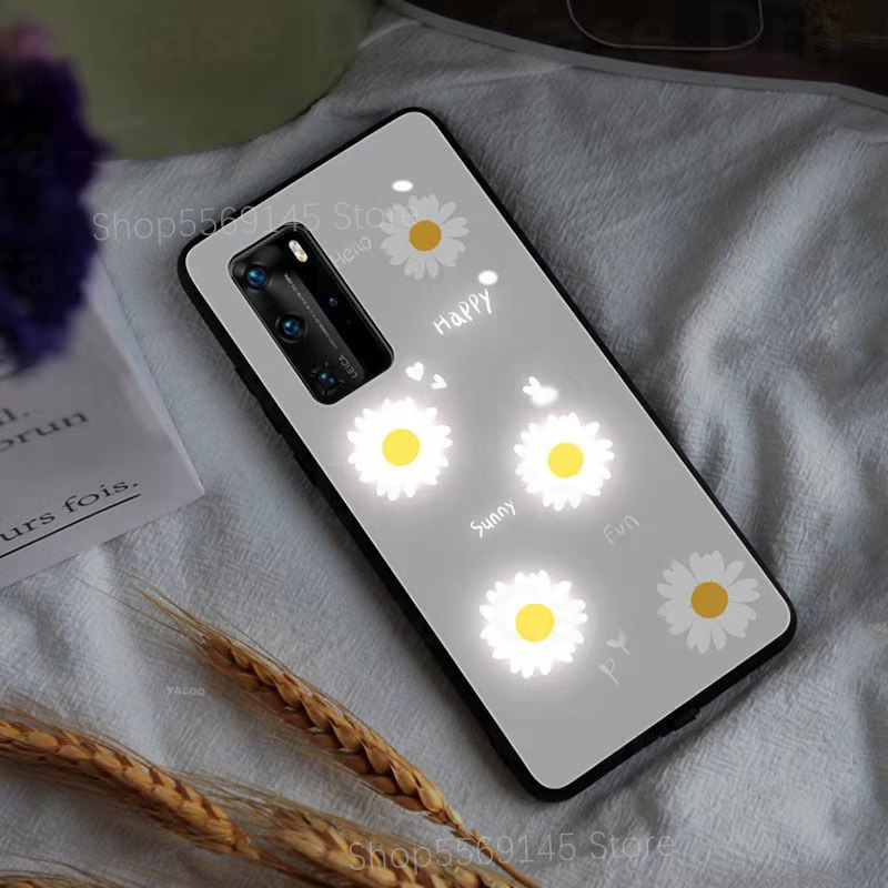جراب خلفي زجاجي Led لهاتف هواو - مراجعة Led Flash Case وسعره